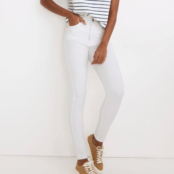 Madewell 10" High-Rise Skinny Jeans in Pure White, size 26 - Picture 11 of 11